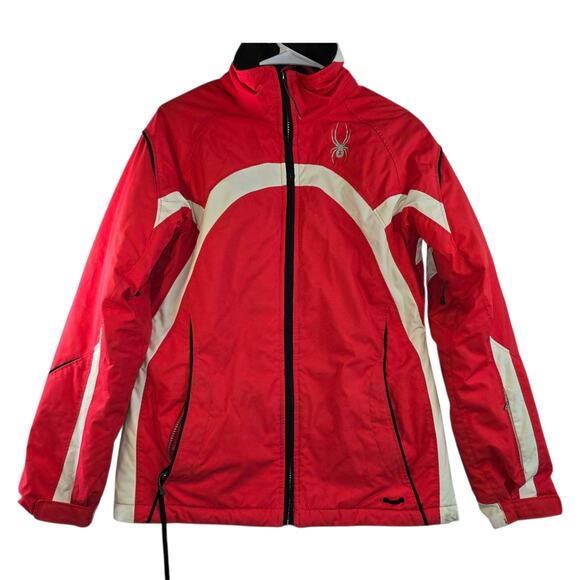 Spyder Women's Red Ski Winter Jacket Size 10 - Picture 1 of 16